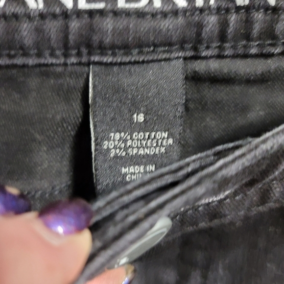 LANE Bryant Mid-Rise Bootcut Jeans Embellished Pockets - Black - Picture 2 of 6